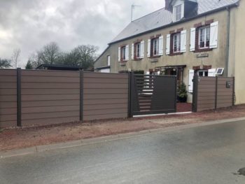 Portail Aluminium coulissant Saint Aubin du perron Coutances Manche