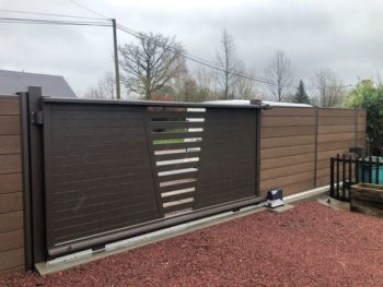 Portail Aluminium coulissant Saint Aubin du perron Coutances Manche