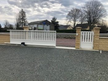 Portail aluminium coulissant Quettreville sur Sienne Coutances Manche